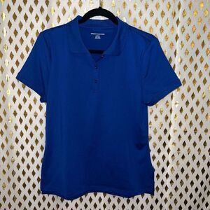 Women’s Polyester polo shirt royal blue size S